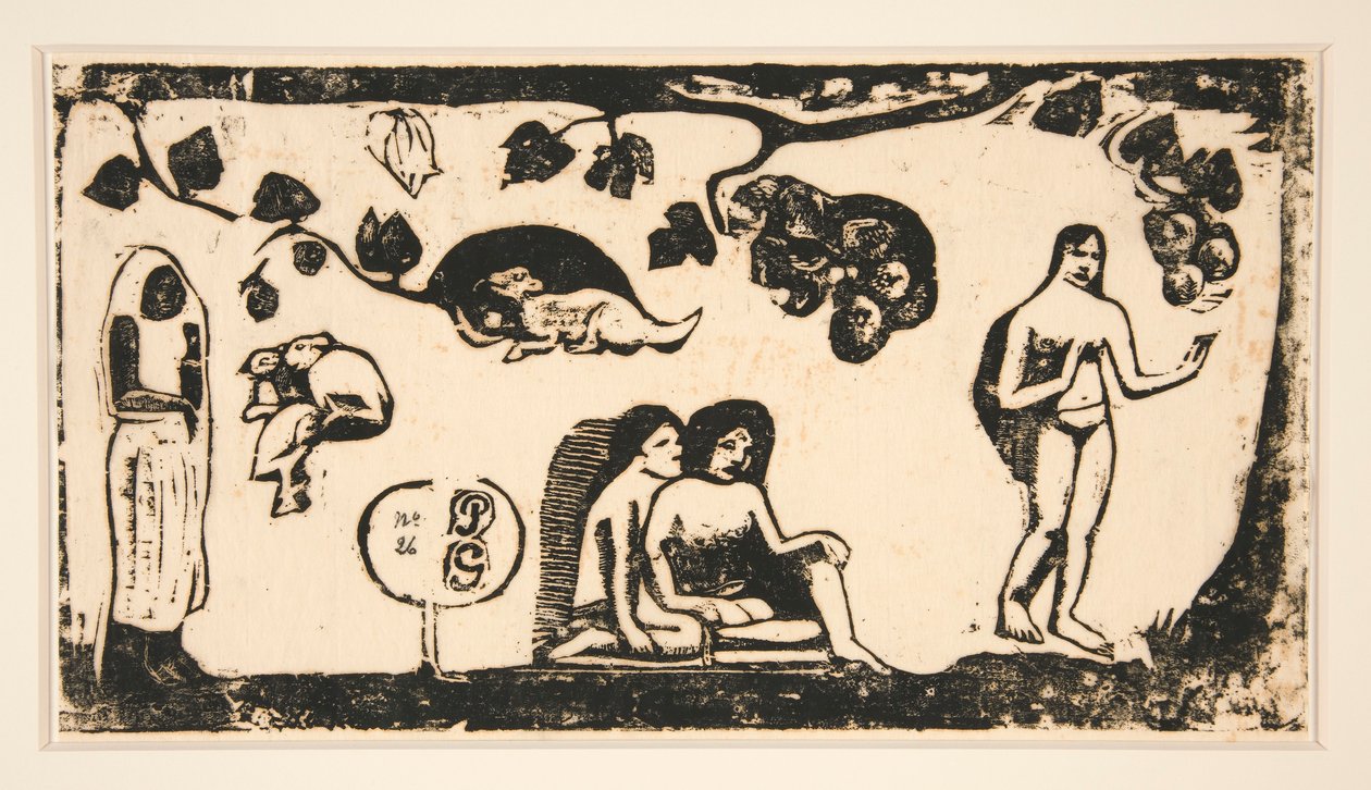 Kvinnor, djur och löv [Kvinnor, djur och löv] av Paul Gauguin