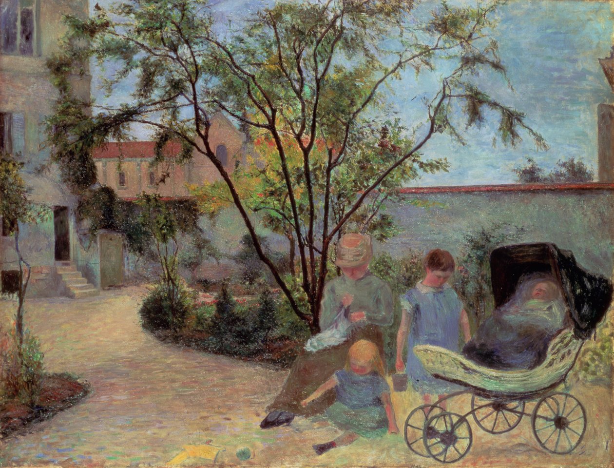 Figurer i en trädgård, c.1881 av Paul Gauguin