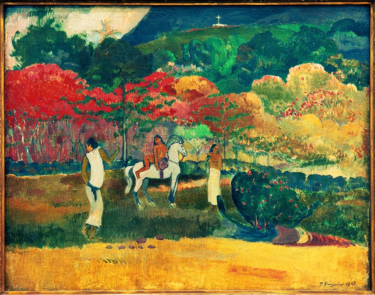 Kvinnor med vit häst av Paul Gauguin