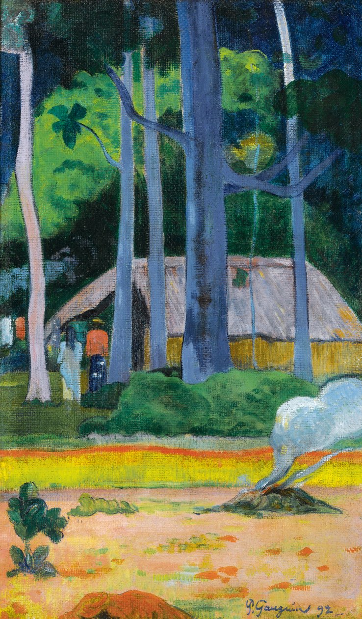 Franska: Cabane sous les arbres av Paul Gauguin