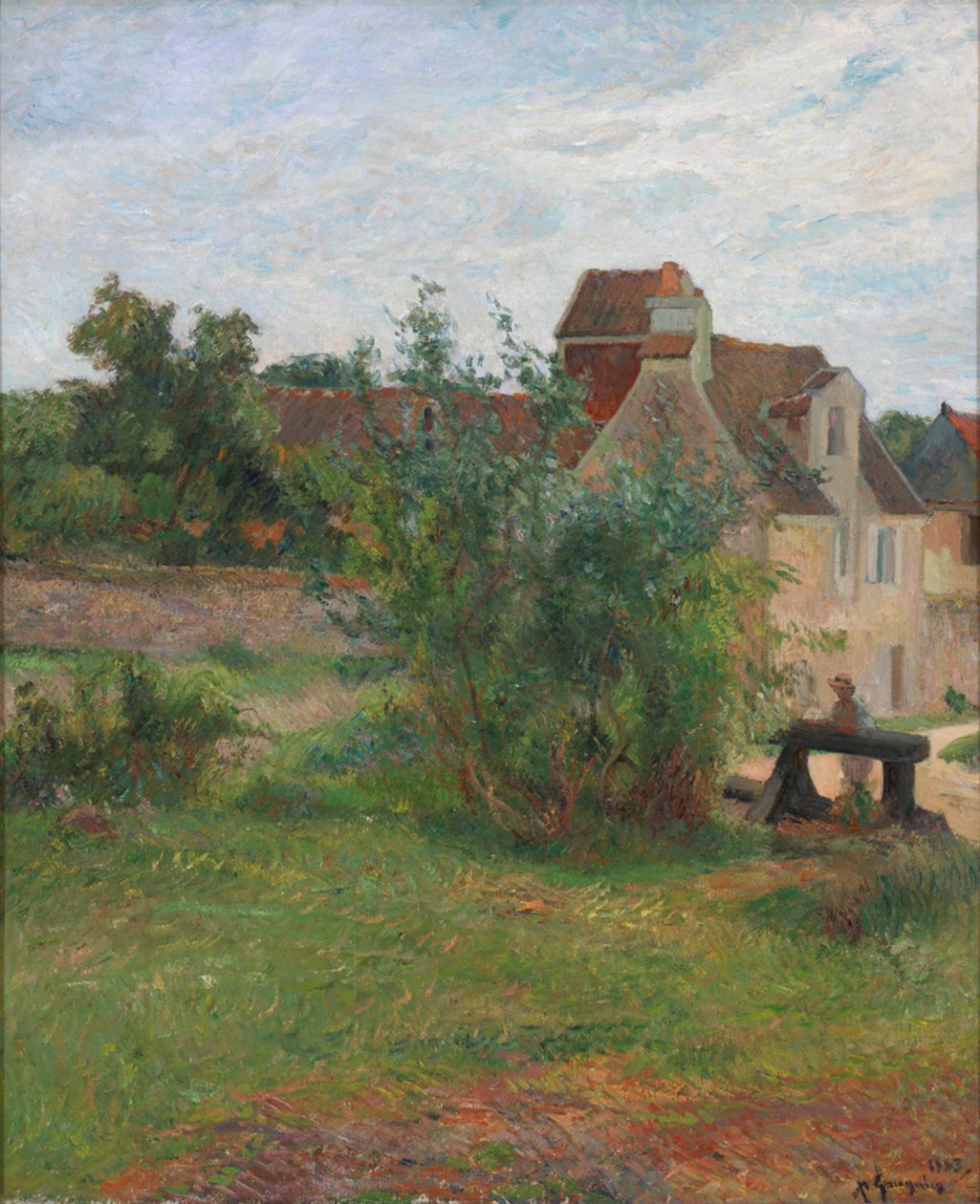 Franska: La Ferme de Busagny à Osny Busagny-gården, Osny av Paul Gauguin