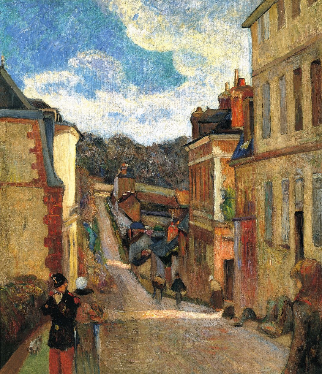 Franska: La rue Jouvenet à Rouen Rue Jouvenet i Rouen av Paul Gauguin
