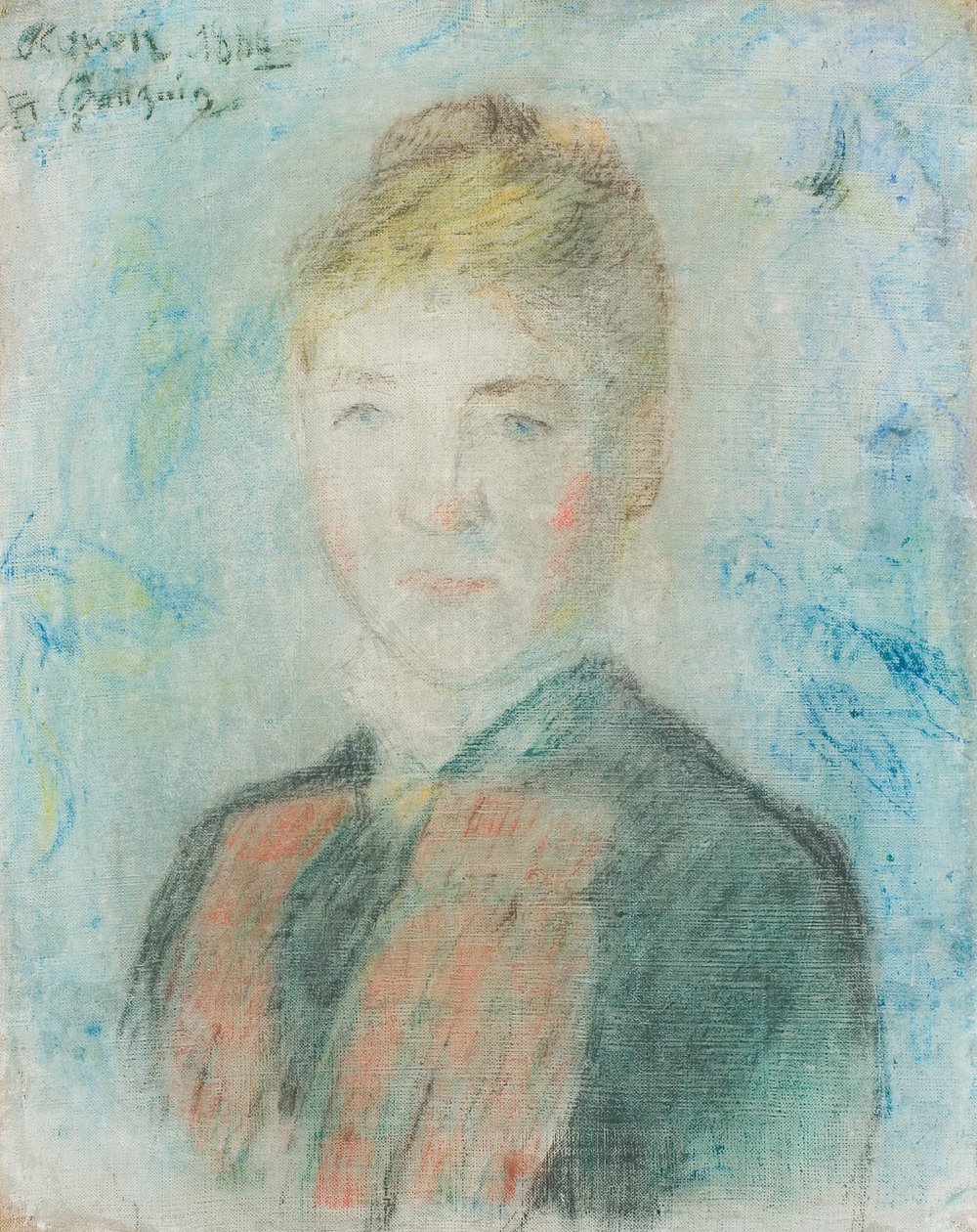 Franska:  Mlle S. Manthey, Porträtt av Sophie Margrethe Manthey Mlle S. Manthey av Paul Gauguin