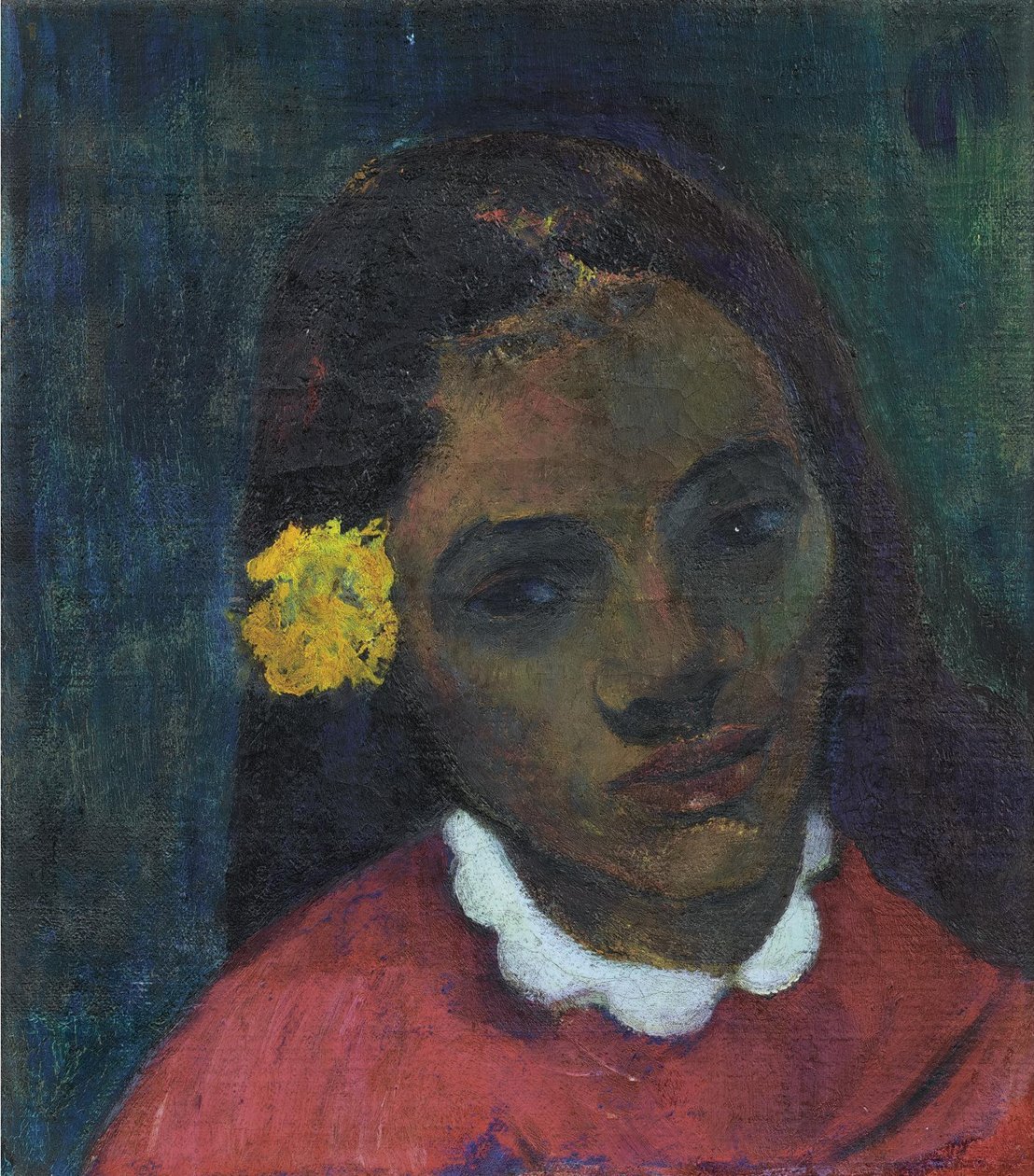 Franska: Tête de Tahitienne, ou La Fleur qui écoute av Paul Gauguin