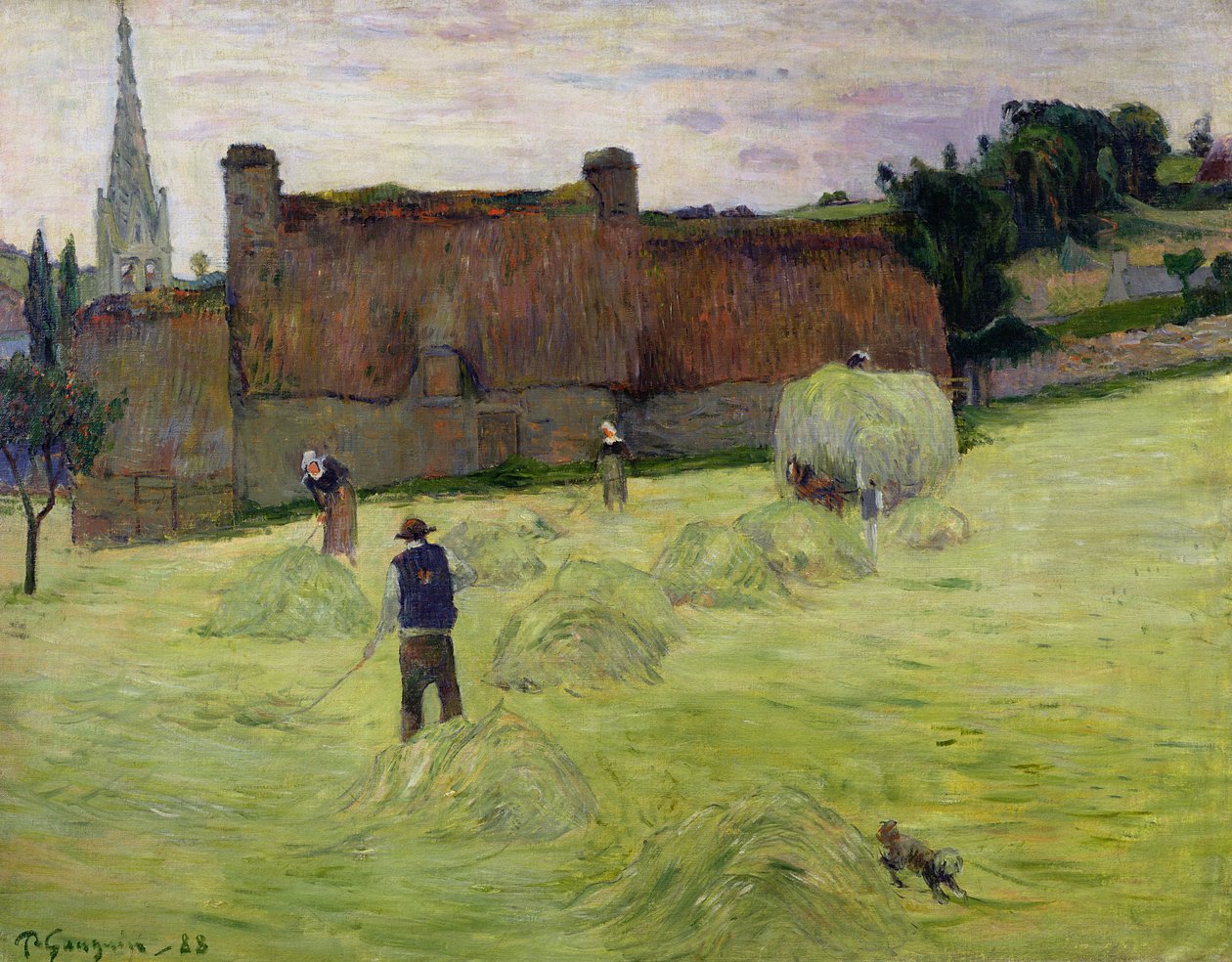 Høslæt i Bretagne, 1888 swed av Paul Gauguin