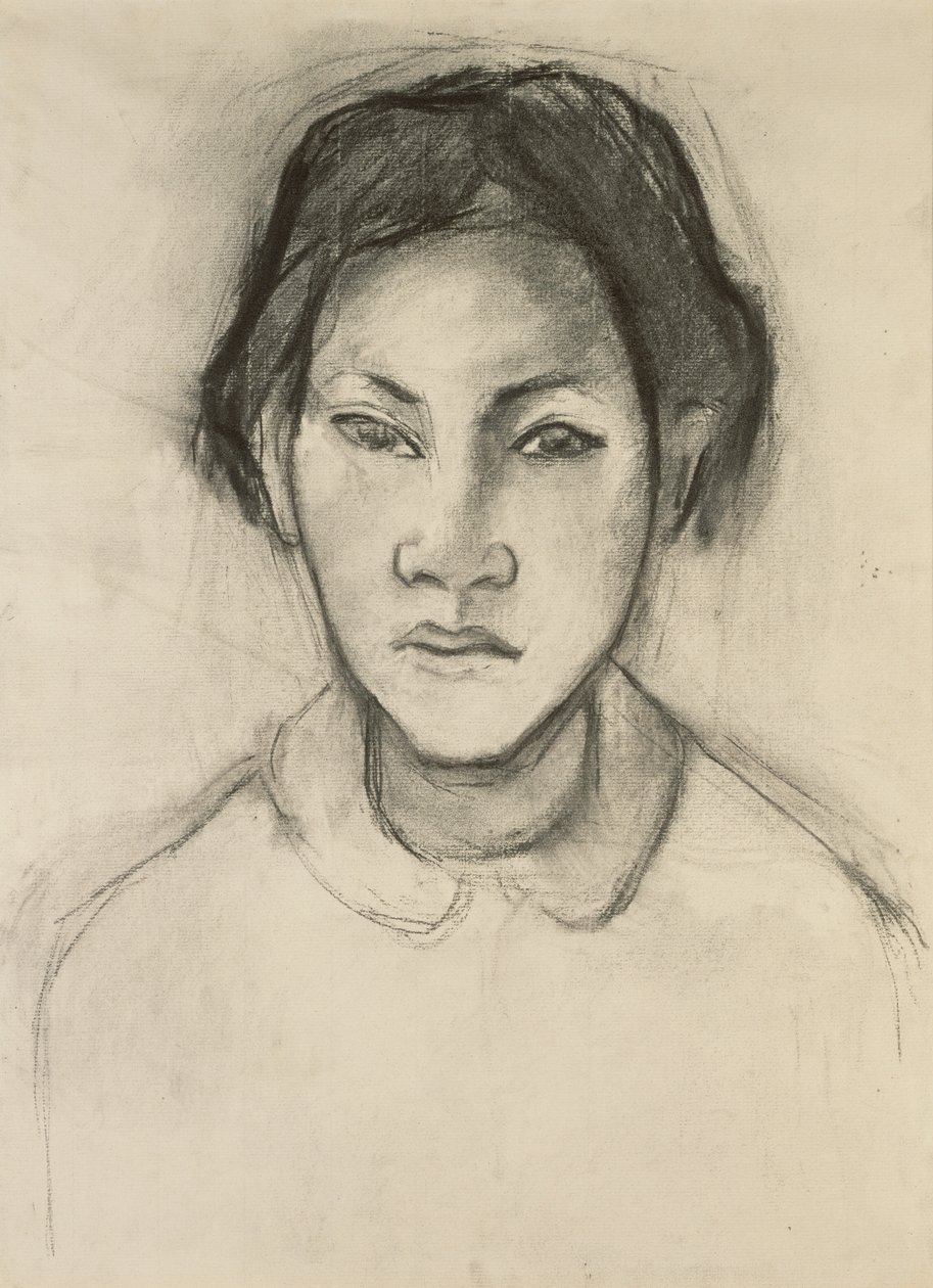 Huvud av en tahitisk kvinna av Paul Gauguin