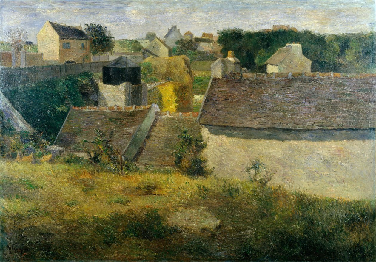 Hus i Vaugirard (Les Maisons de Vaugirard), av Gauguin, Paul Eugene Henri (1848-1903). olja på duk av Paul Gauguin