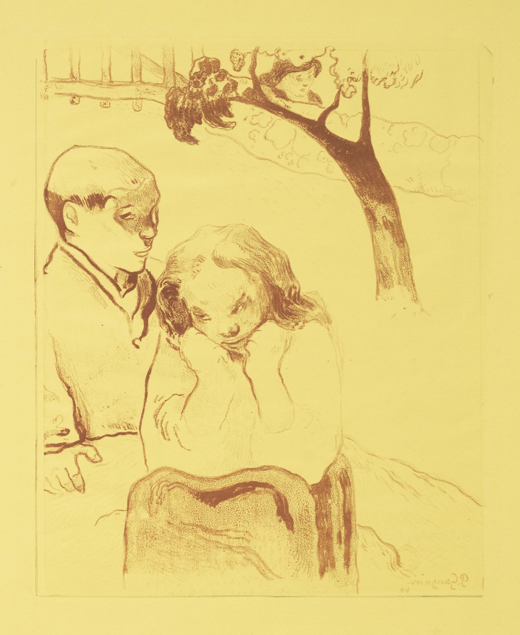 Mänskligt elände, 1889 av Paul Gauguin
