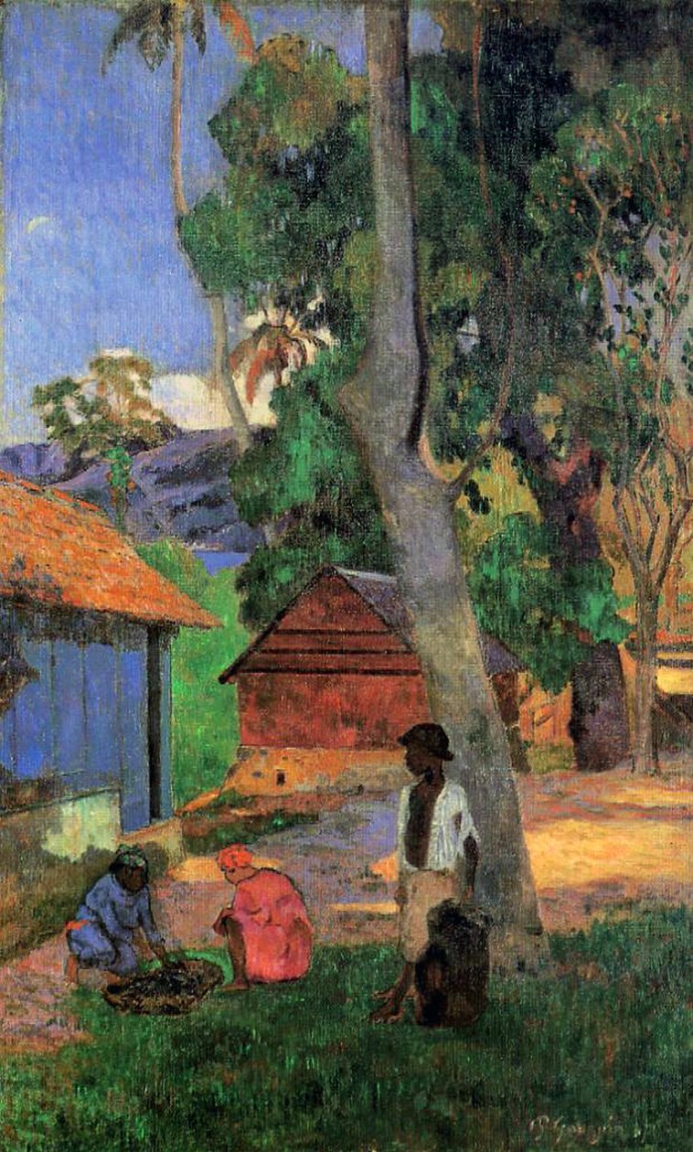 Hyddor på Martinique, 1887 av Paul Gauguin