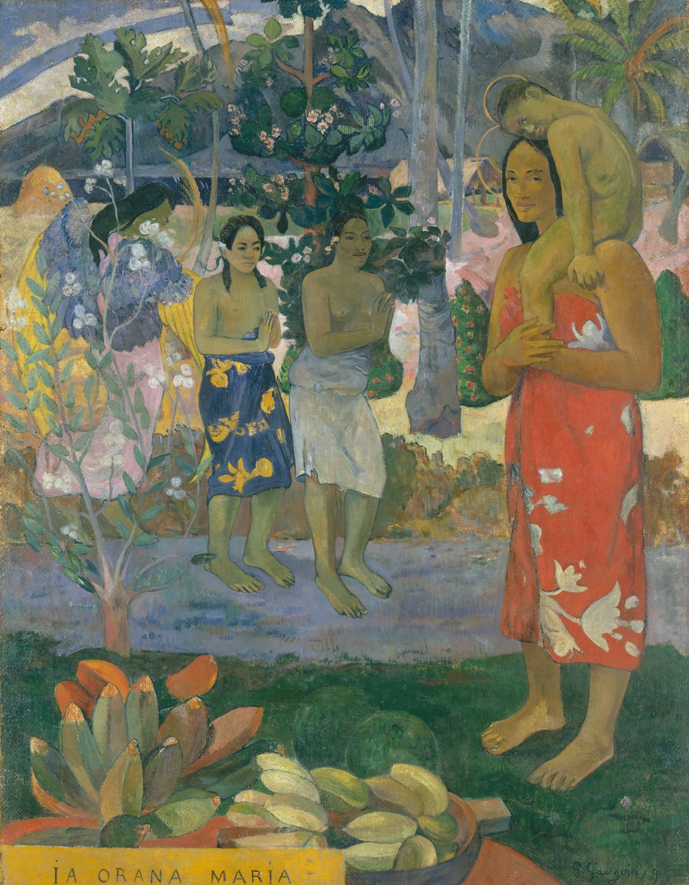 Till Orana Maria Hail Mary, 1891. av Paul Gauguin