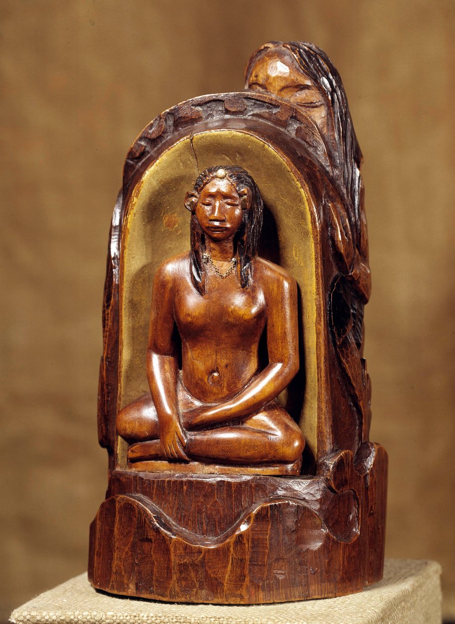Idol a la pearl Träskulptur, guld och pärla av Paul Gauguin (1848-1903). 1892-1893 sön. 0,23x0,12x0,11 m Paris, musee d