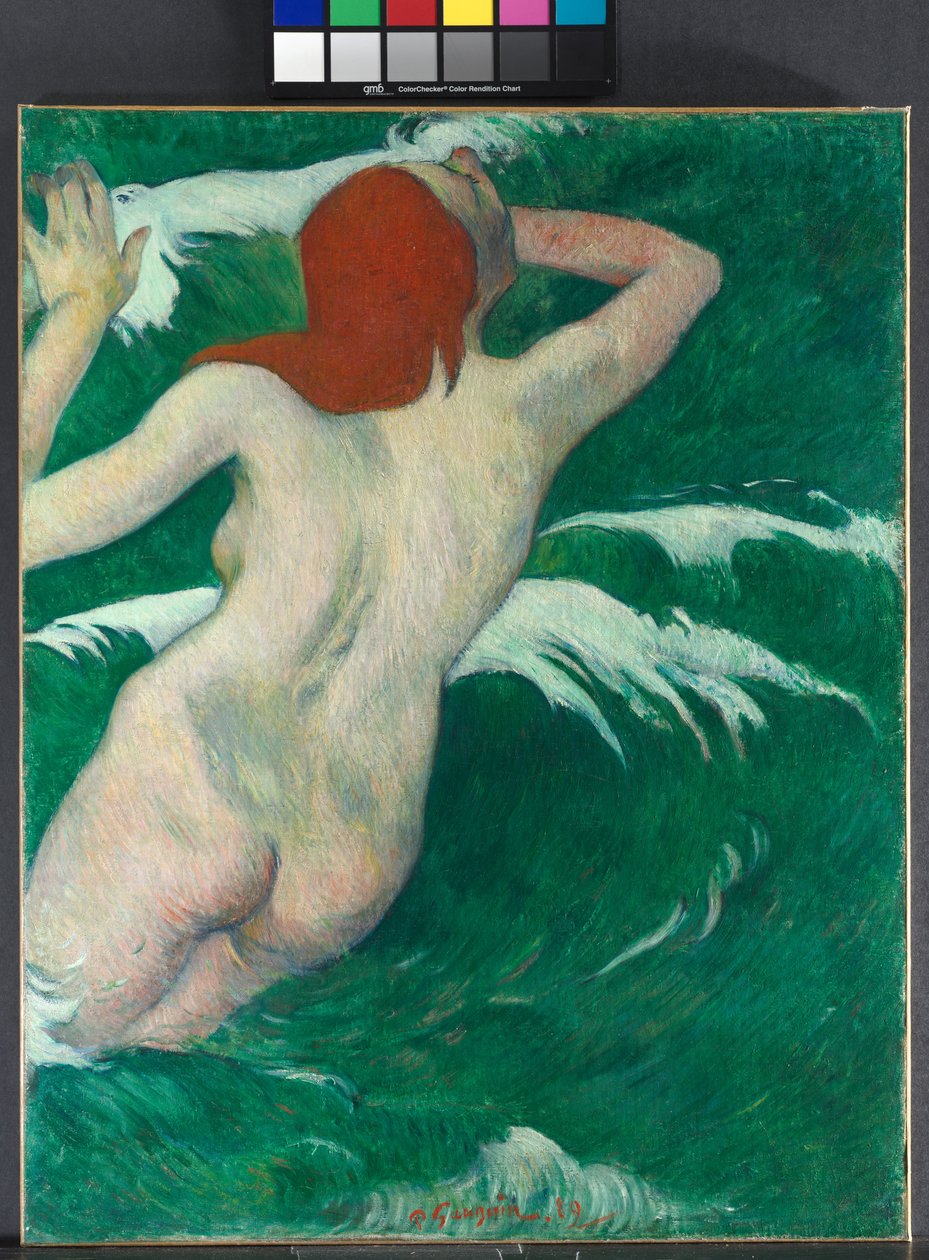 I vågorna, 1889 av Paul Gauguin