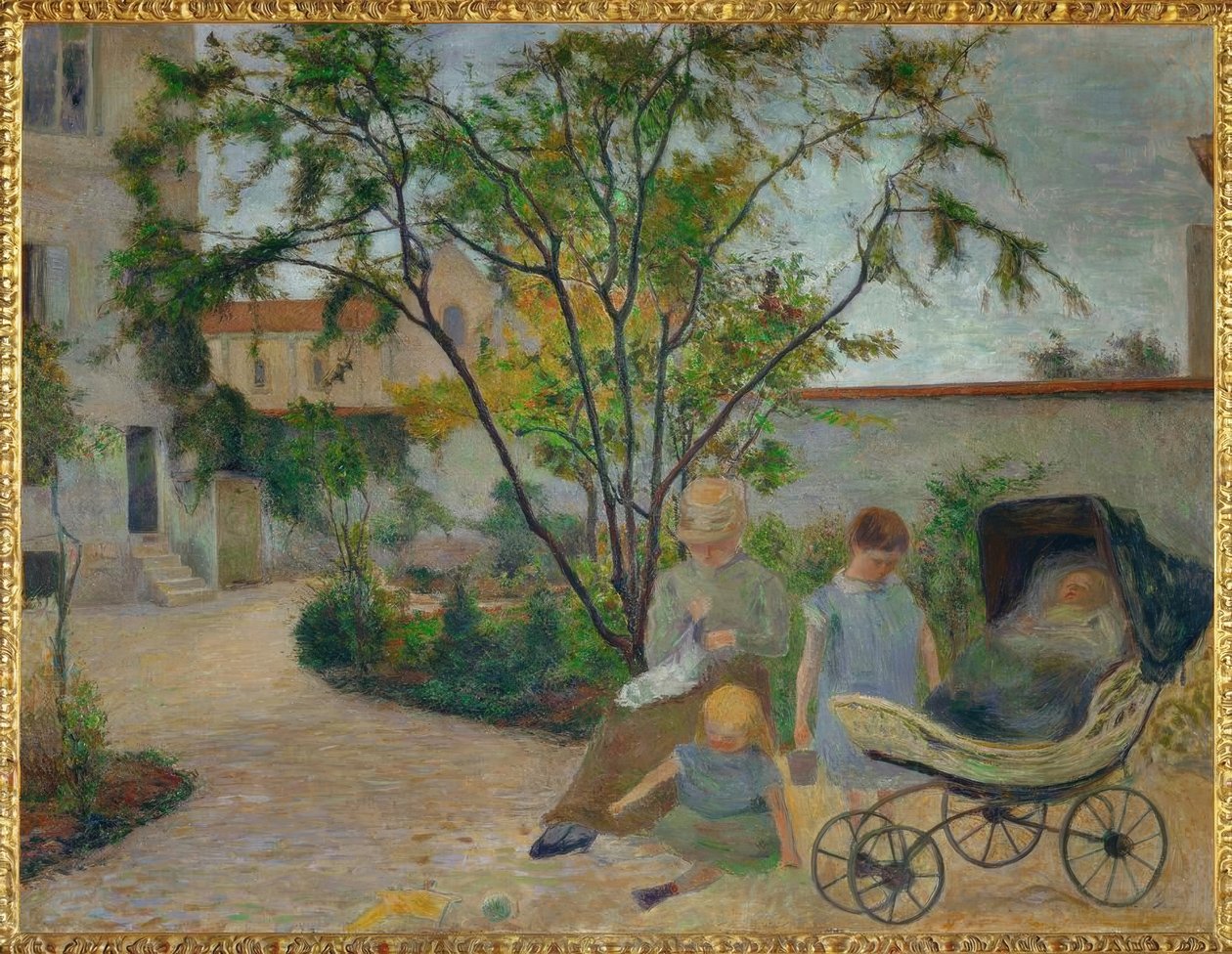 Jardin à Vaugirard, eller Målarens familj i trädgården av Paul Gauguin