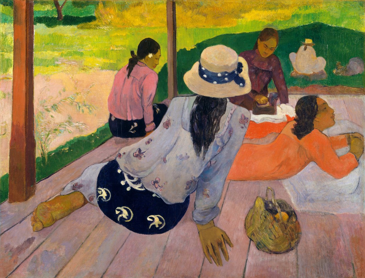 Siestan - Målning av Paul Gauguin (1848-1903) av Paul Gauguin