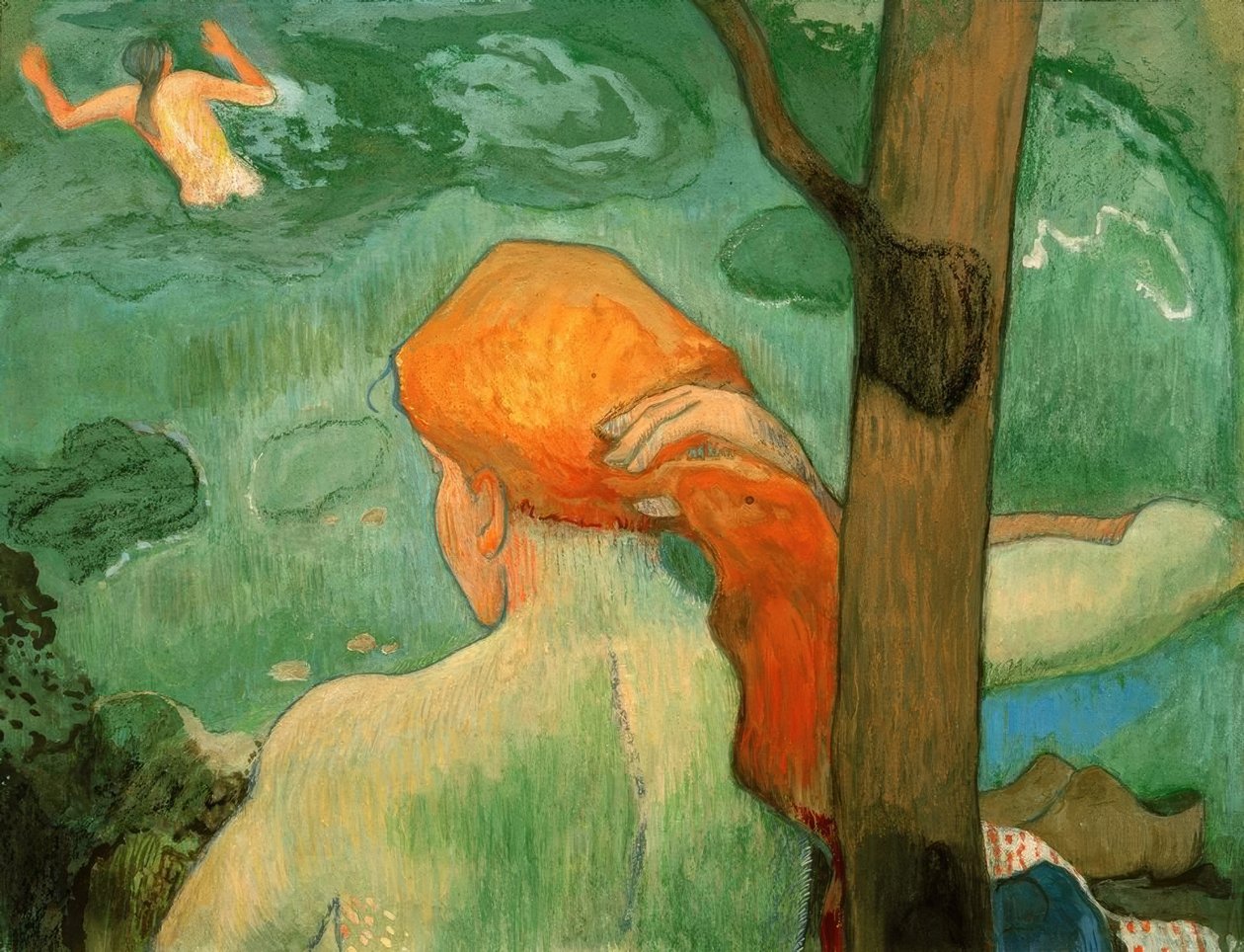 Simning av Paul Gauguin