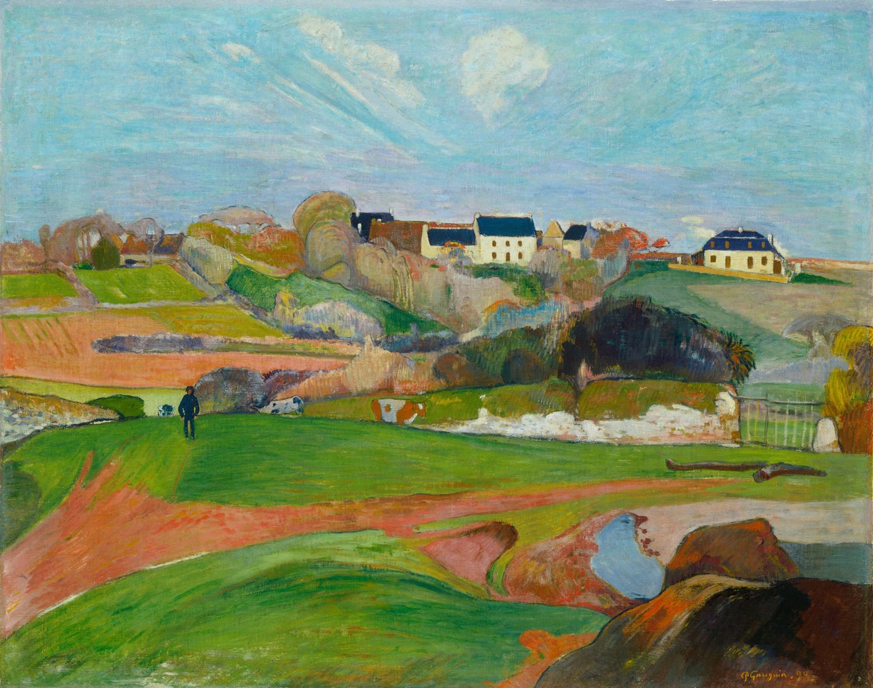 Landskap vid Le Pouldu av Paul Gauguin