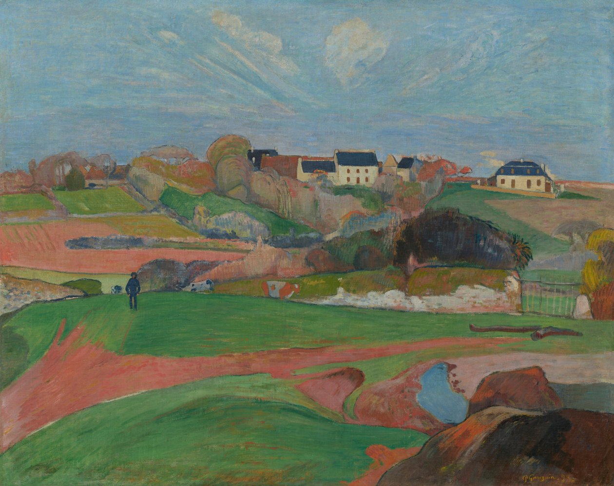 Landskap vid Le Pouldu av Paul Gauguin