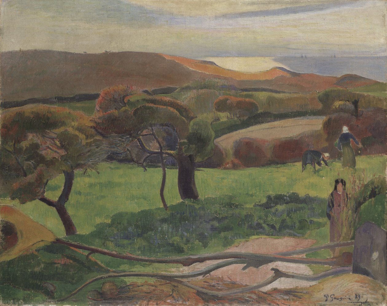 Landskap från Bretagne av Paul Gauguin