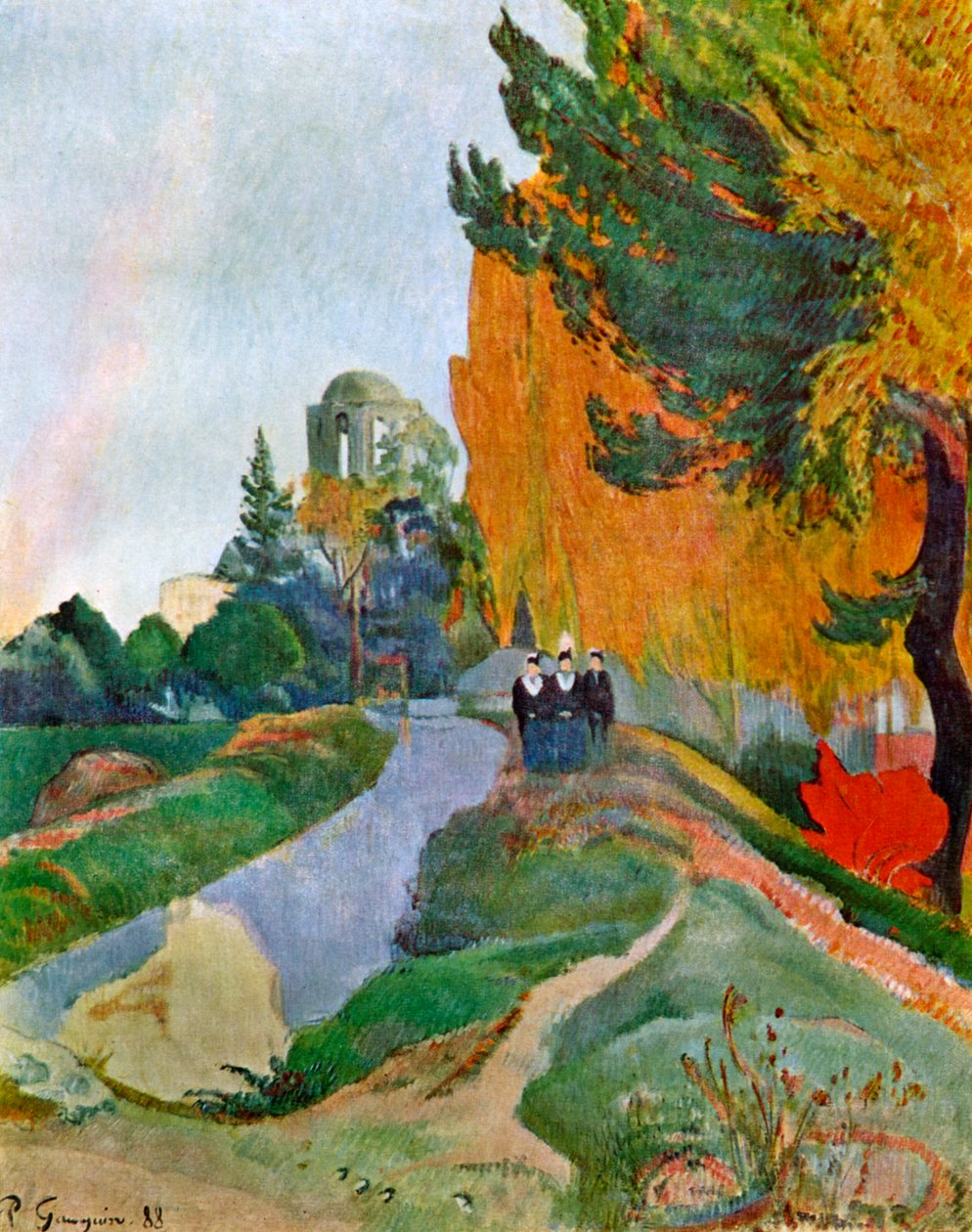 Landskap i Arles nära Alyscamps, 1888 1939. av Paul Gauguin