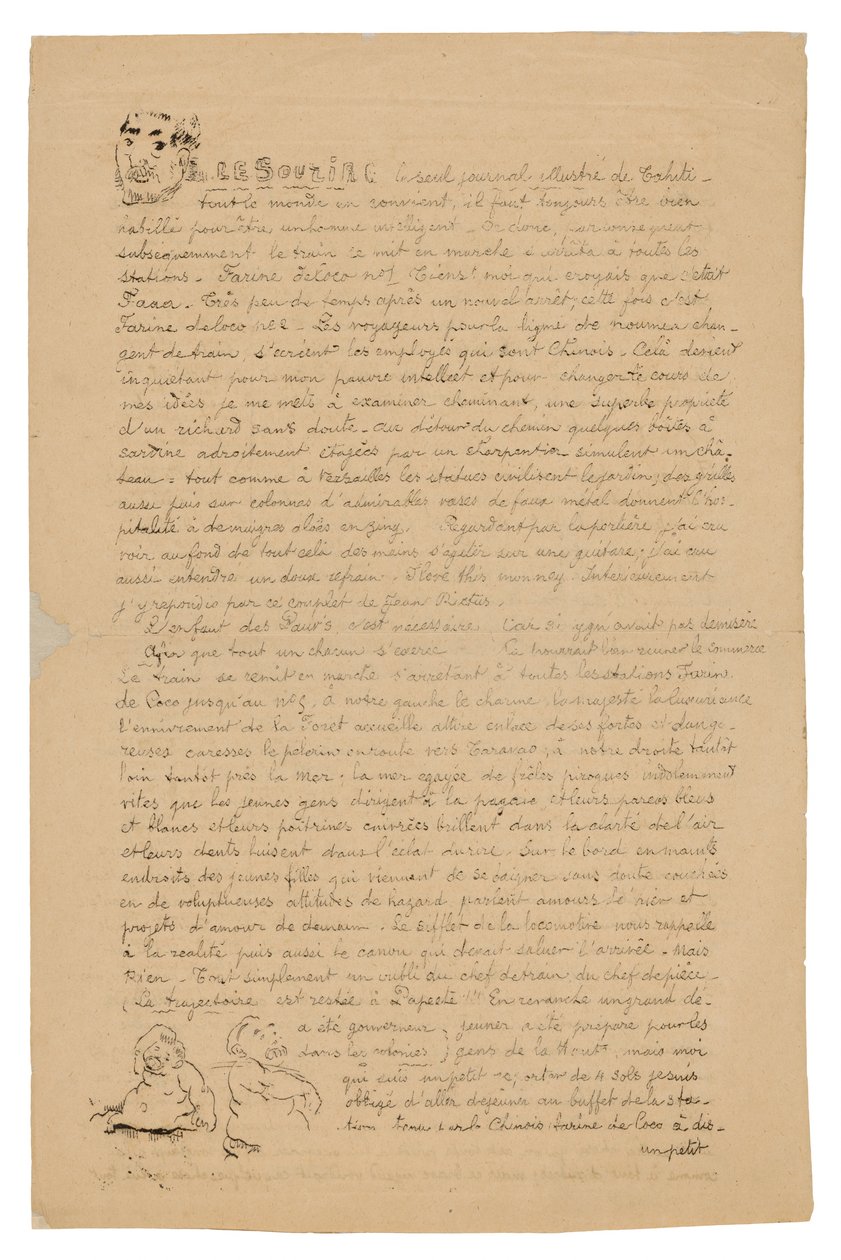 Le sourire: Journal sérieux, 21 augusti 1899 av Paul Gauguin