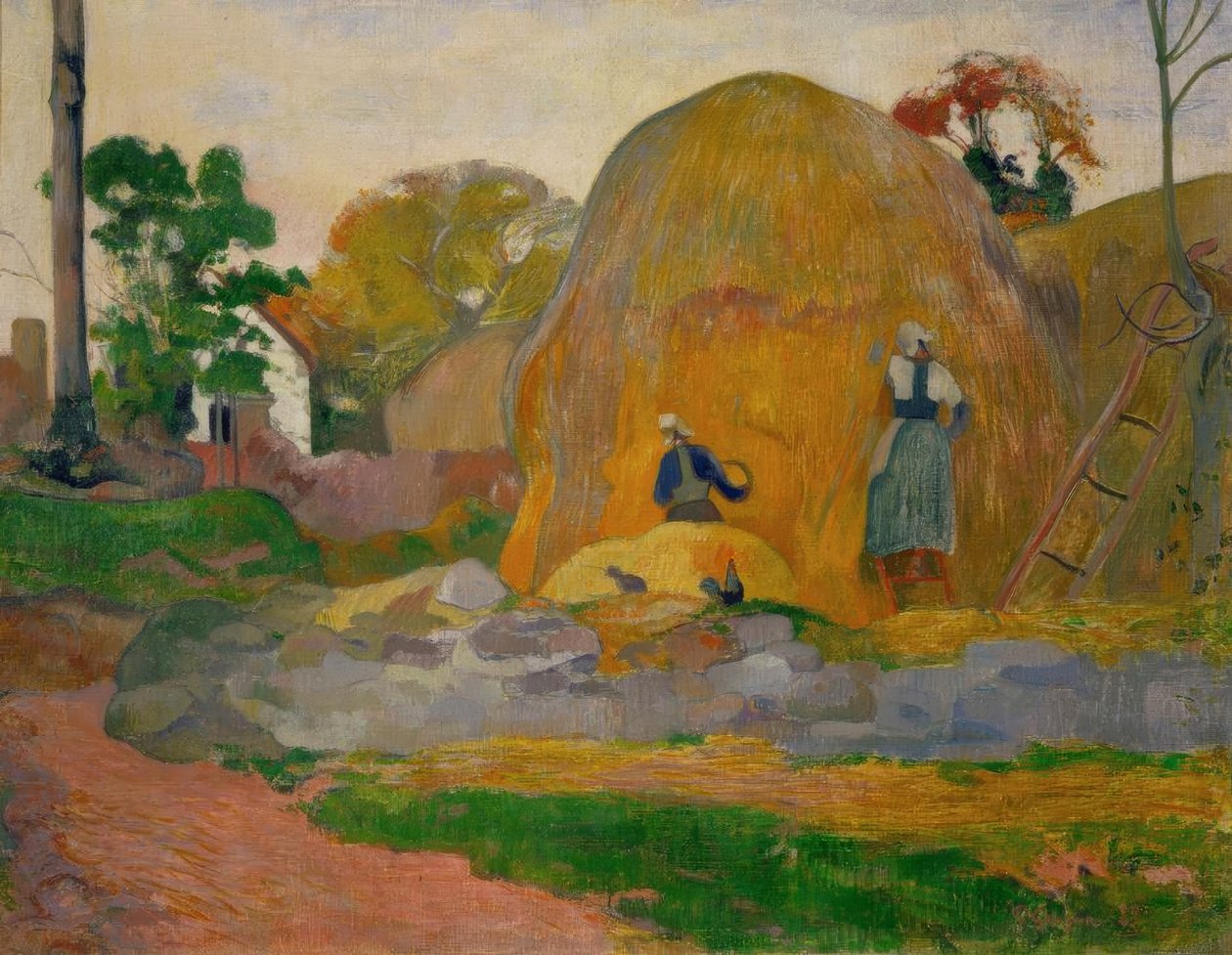 De gula kvarnstenarna eller den blonda skörden av Paul Gauguin