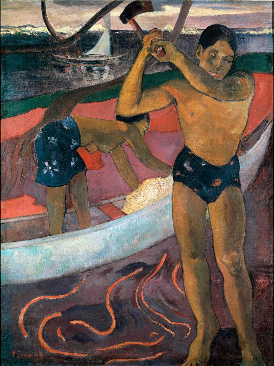 Mannen med axeln Målning av Paul Gauguin (1848-1903) av Paul Gauguin