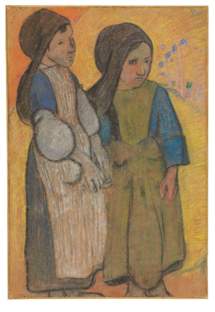 Små bretoner före havet II av Paul Gauguin