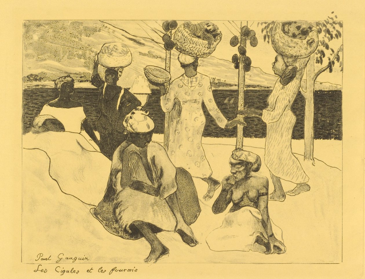 Gräshoppor och myror - Souvenir från Martinique av Paul Gauguin