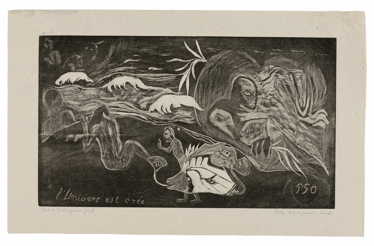 L’univers est créé (Universum skapas), från Noa Noa Suite av Paul Gauguin