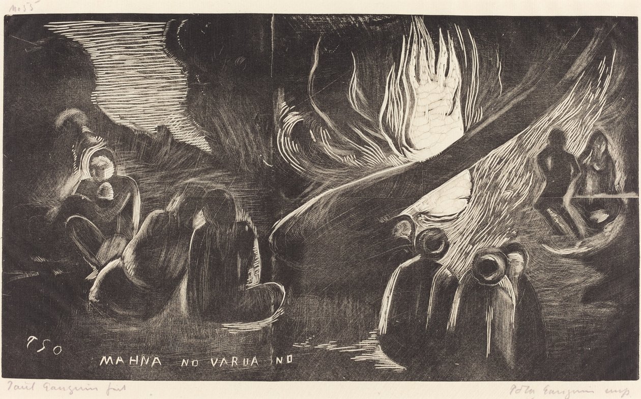 Mahna no Varua Ino (Djävulen talar) av Paul Gauguin
