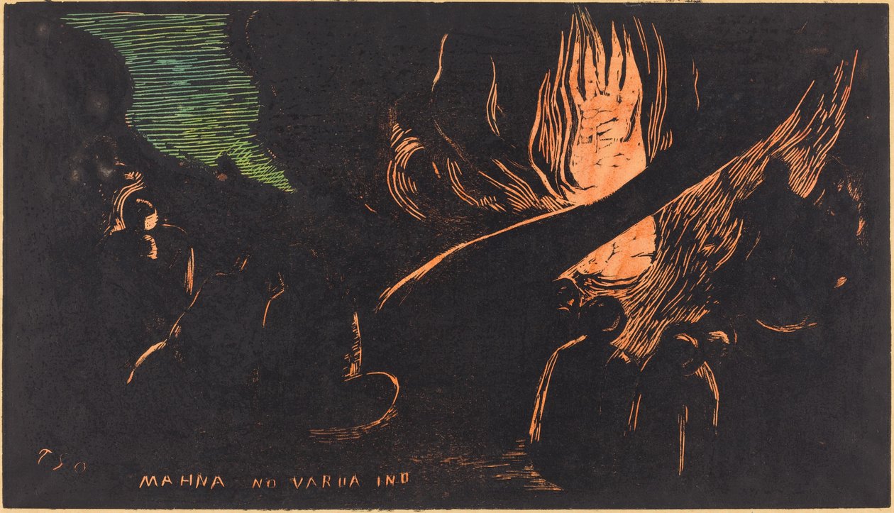 Mahna no Varua Ino (Djävulen talar) av Paul Gauguin