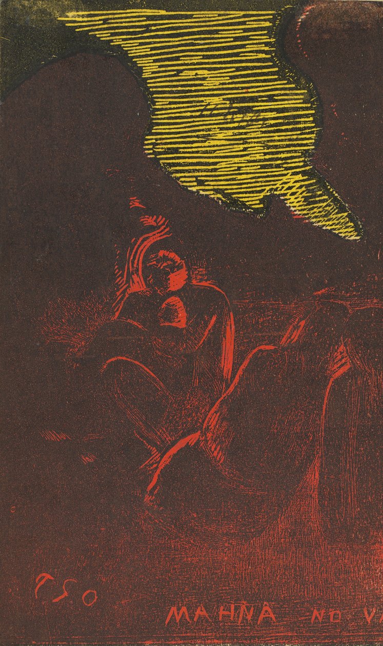 Mahna no Varua Ino Demonen talar [verso], 18941895. av Paul Gauguin