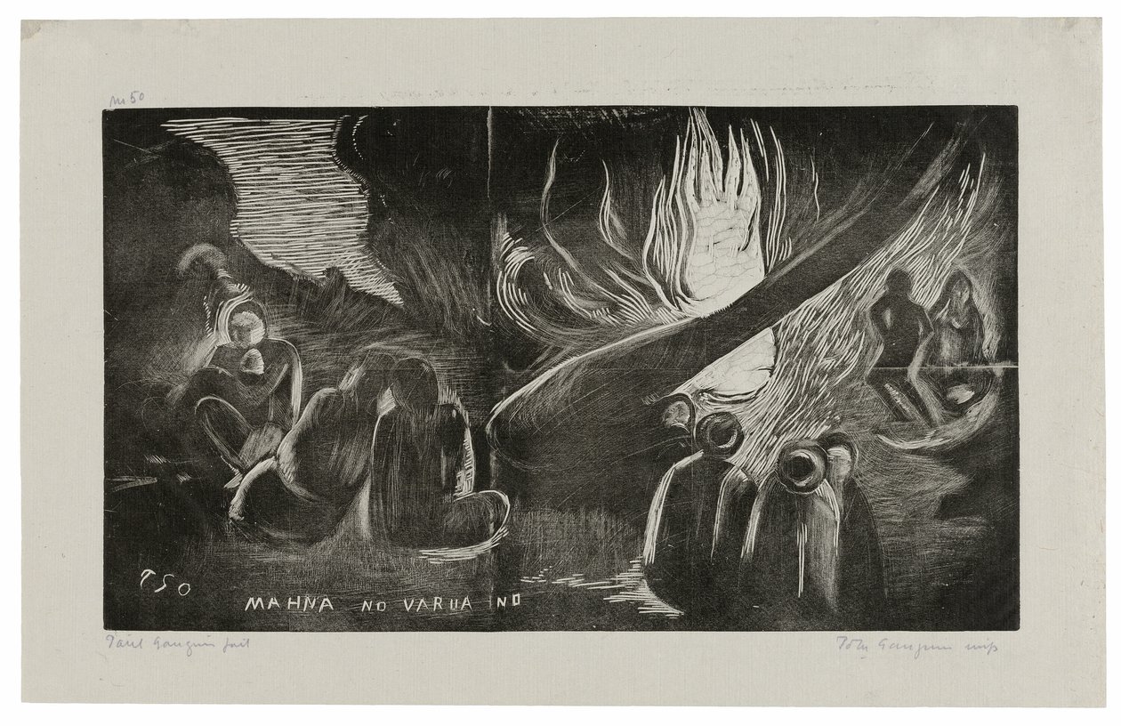 Mahna no varua ino (Djävulen talar), från Noa Noa Suite av Paul Gauguin