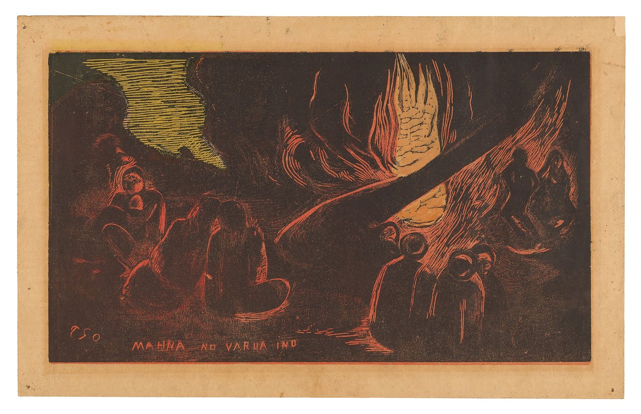 Mahna no varua ino (Djävulen talar), från Noa Noa Suite av Paul Gauguin