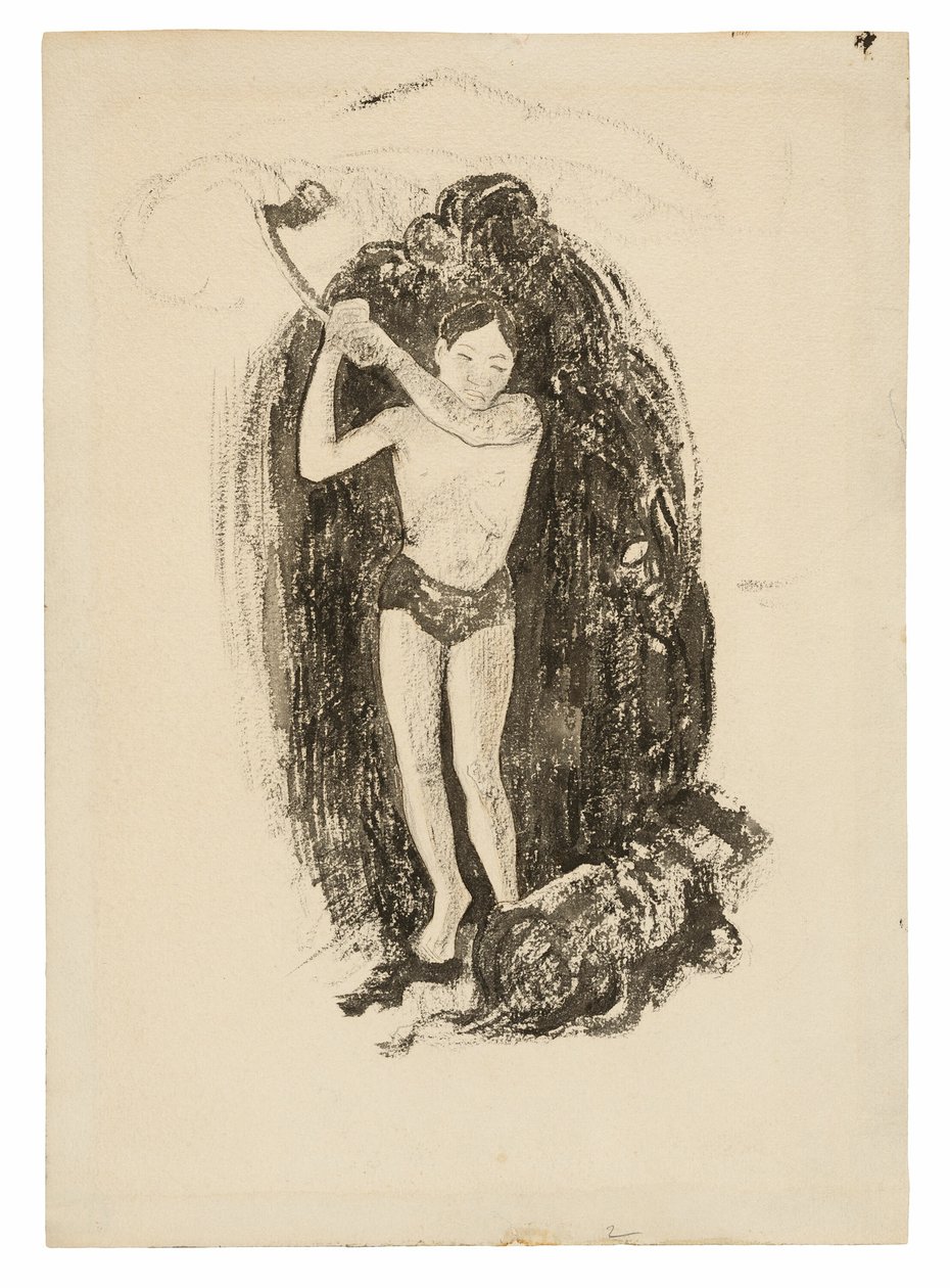 Man med en yxa av Paul Gauguin