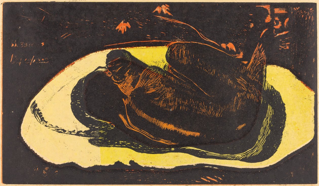 Hon är hemsökt av en ande av Paul Gauguin