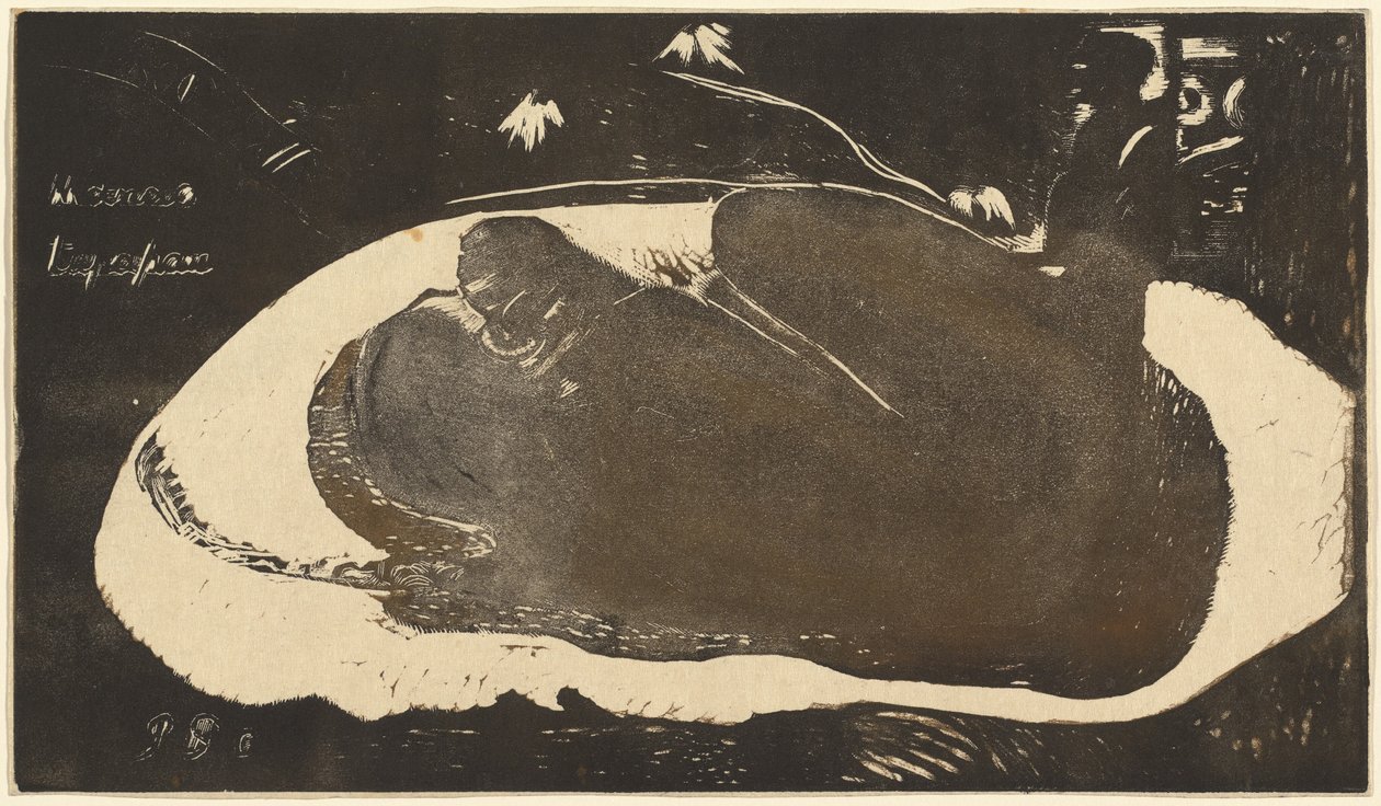 Hon är hemsökt av en ande av Paul Gauguin