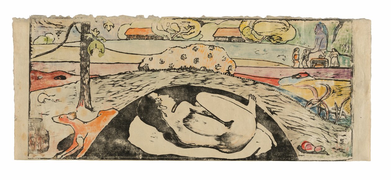 Manao tupapau (Hon tänker på spöket eller spöket tänker på henne) av Paul Gauguin