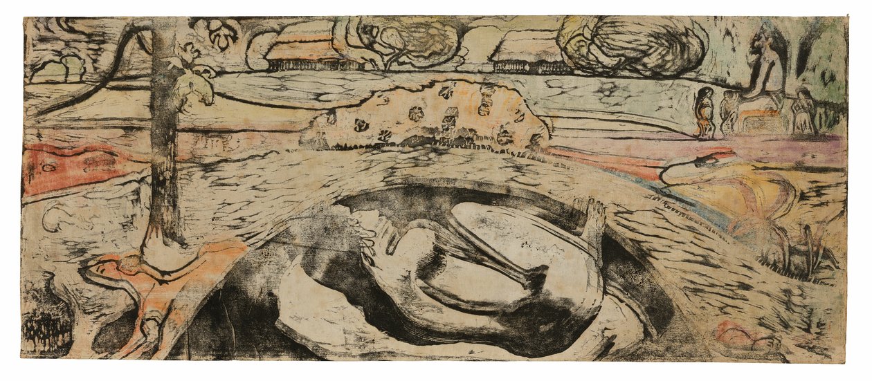 Manao tupapau (Hon tänker på spöket eller Spöket tänker på henne) av Paul Gauguin