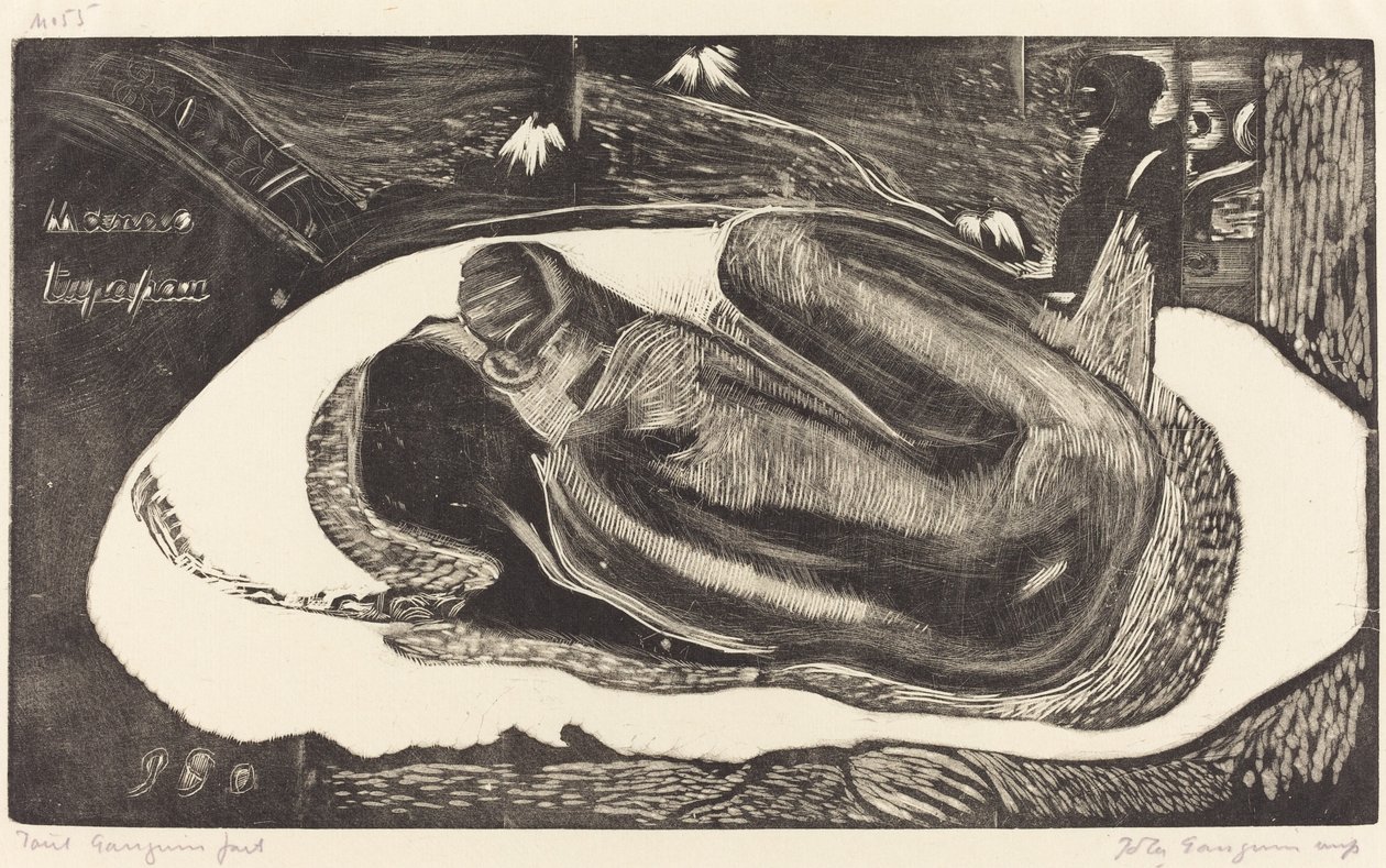 Manoa Tupapau (Hon är hemsökt av en ande) av Paul Gauguin