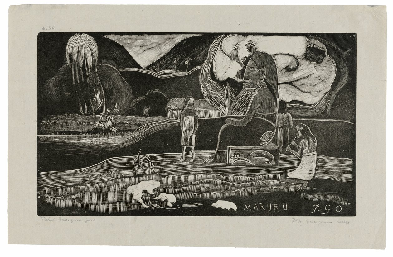 Maruru (Offerings of Gratitude), från Noa Noa Suite av Paul Gauguin