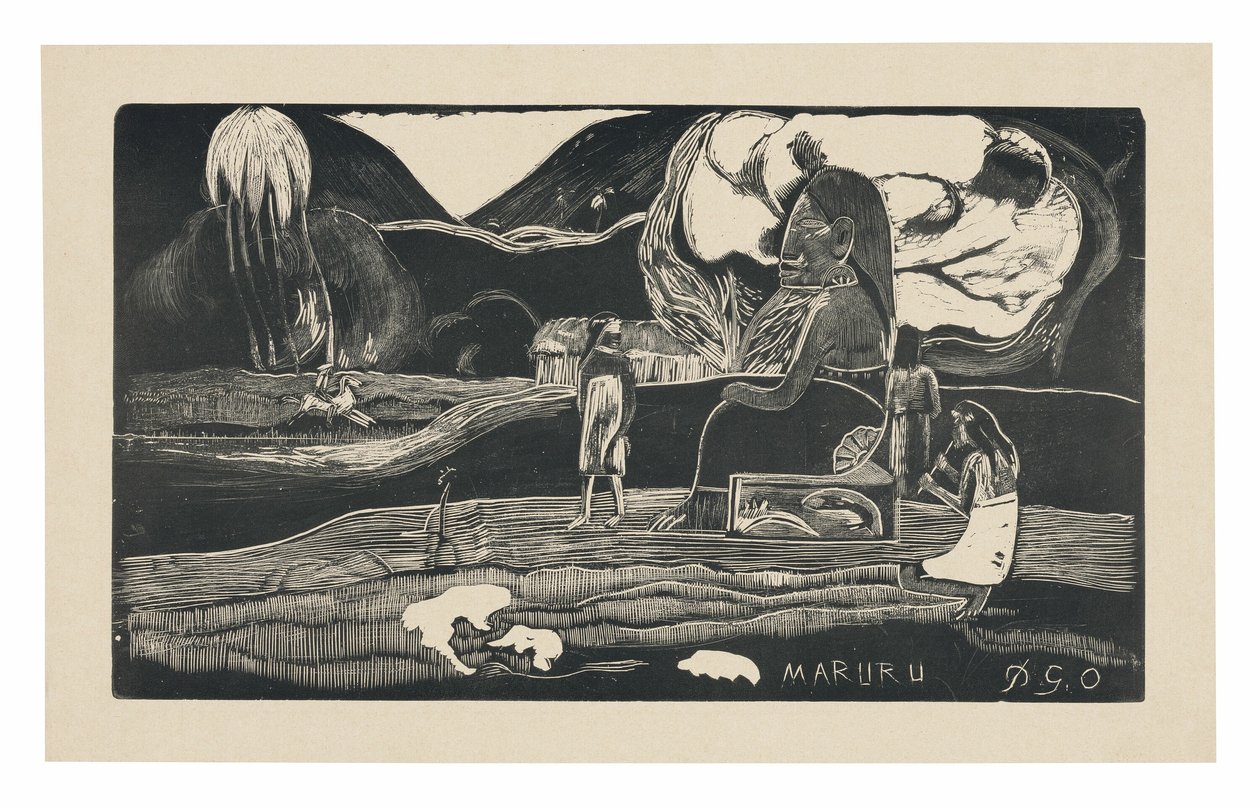 Maruru (Offerings of Gratitude), från Noa Noa Suite av Paul Gauguin