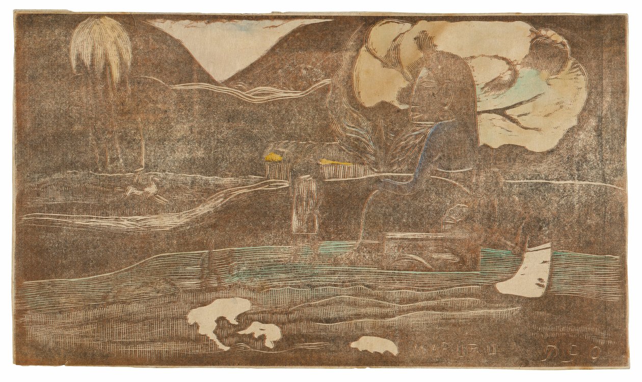 Maruru (tacksamhetsgåvor), från Noa Noa-sviten av Paul Gauguin