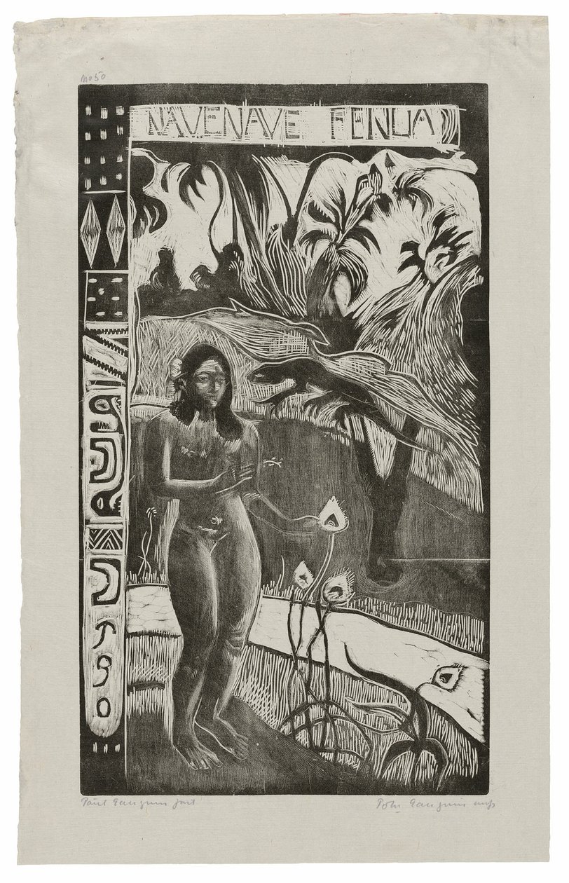 Nave nave fenua (Delightful Land), från Noa Noa Suite av Paul Gauguin
