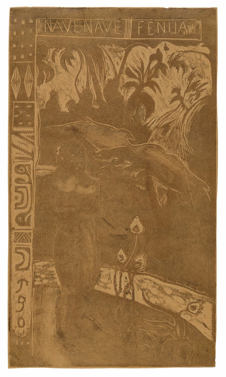 Nave nave fenua (Delightful Land), från Noa Noa Suite av Paul Gauguin