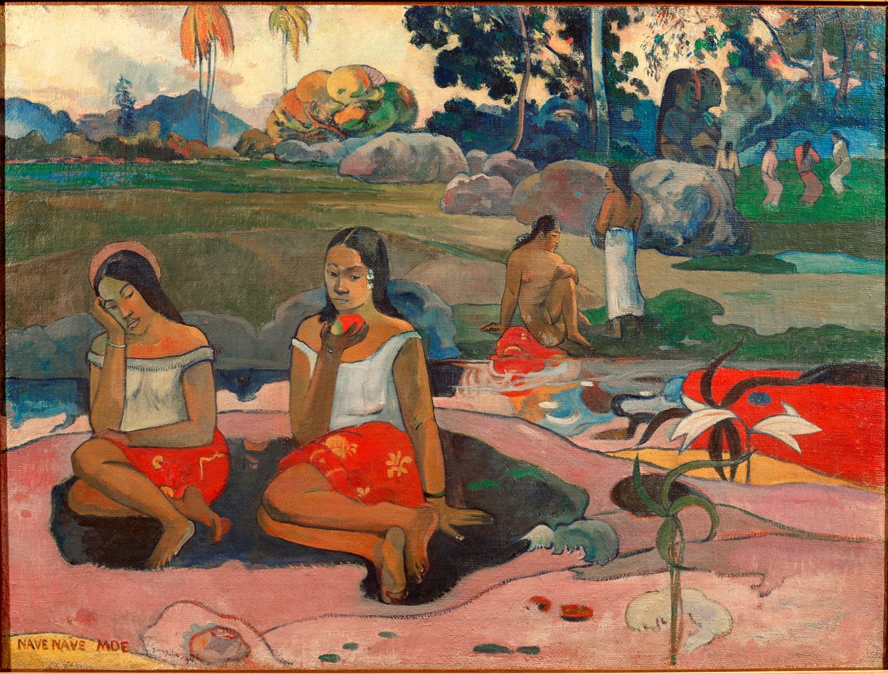 Nave nave moe (De ljuva drömmarna) Målning av Paul Gauguin (1848-1903) 1894 Sön. 73x98 cm Sankt Petersburg, Hermitagemuseet av Paul Gauguin