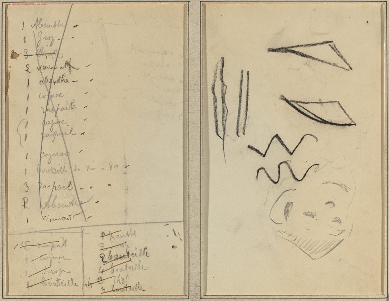 "Neige" (Snö); Resplan [recto] av Paul Gauguin