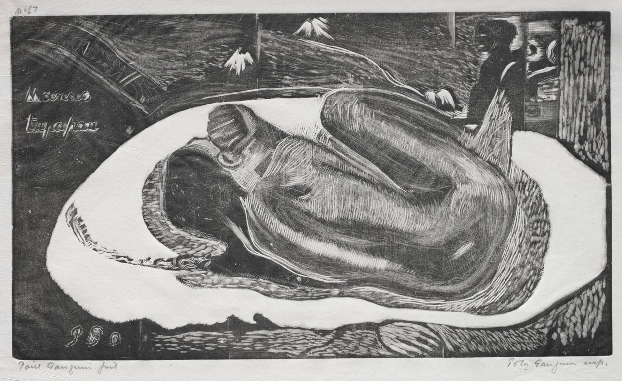 Noa Noa: Manao Yupapau Watched by the Spirts of the Dead, 1893-94. av Paul Gauguin