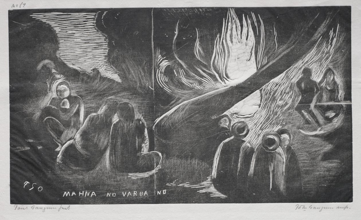 Noah Noah; Djävulen talar (Mahna No Varua Ino) av Paul Gauguin