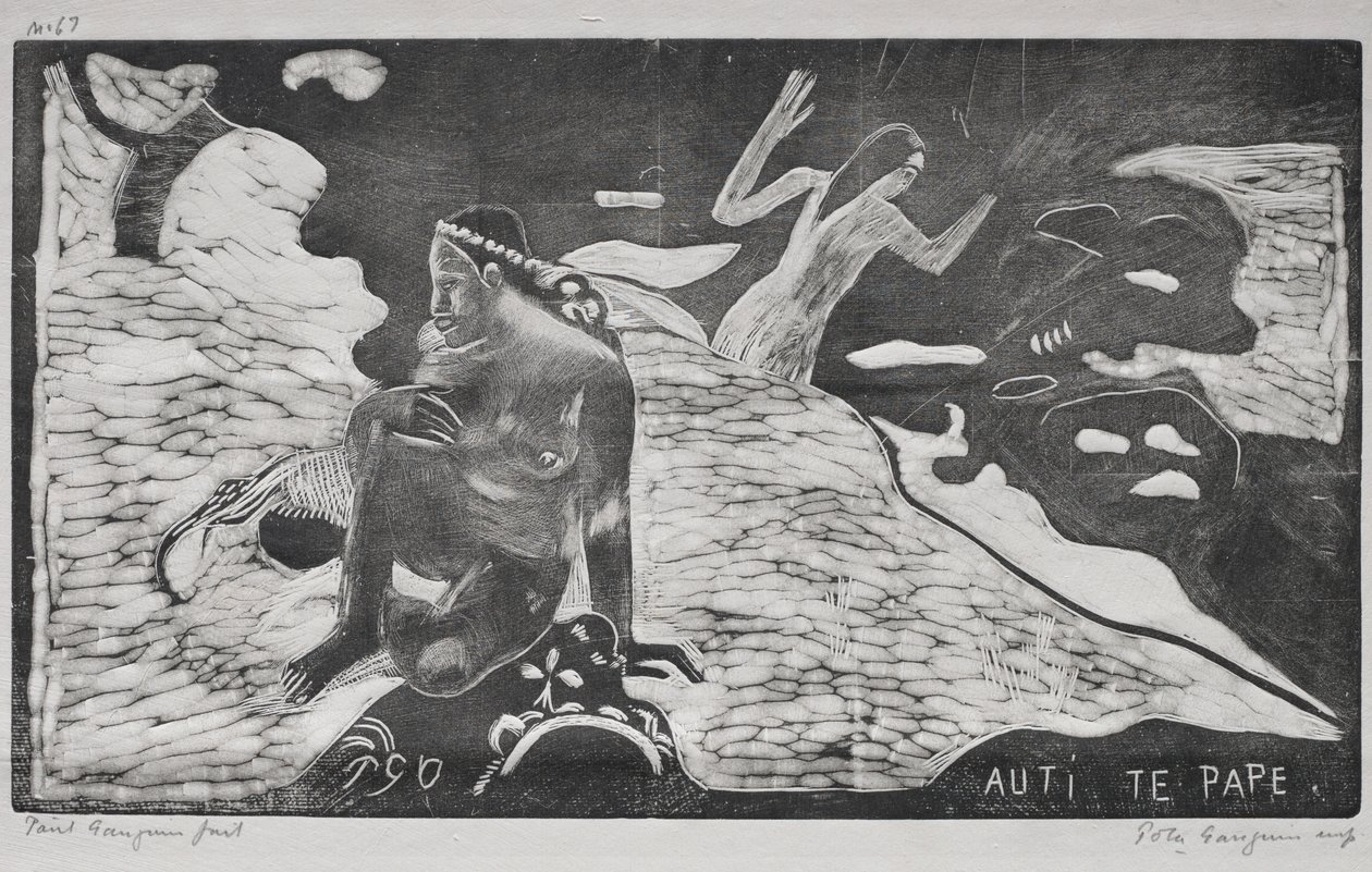 Noa Noa: Kvinnor vid floden Auti Te Pape, 1893-94. av Paul Gauguin